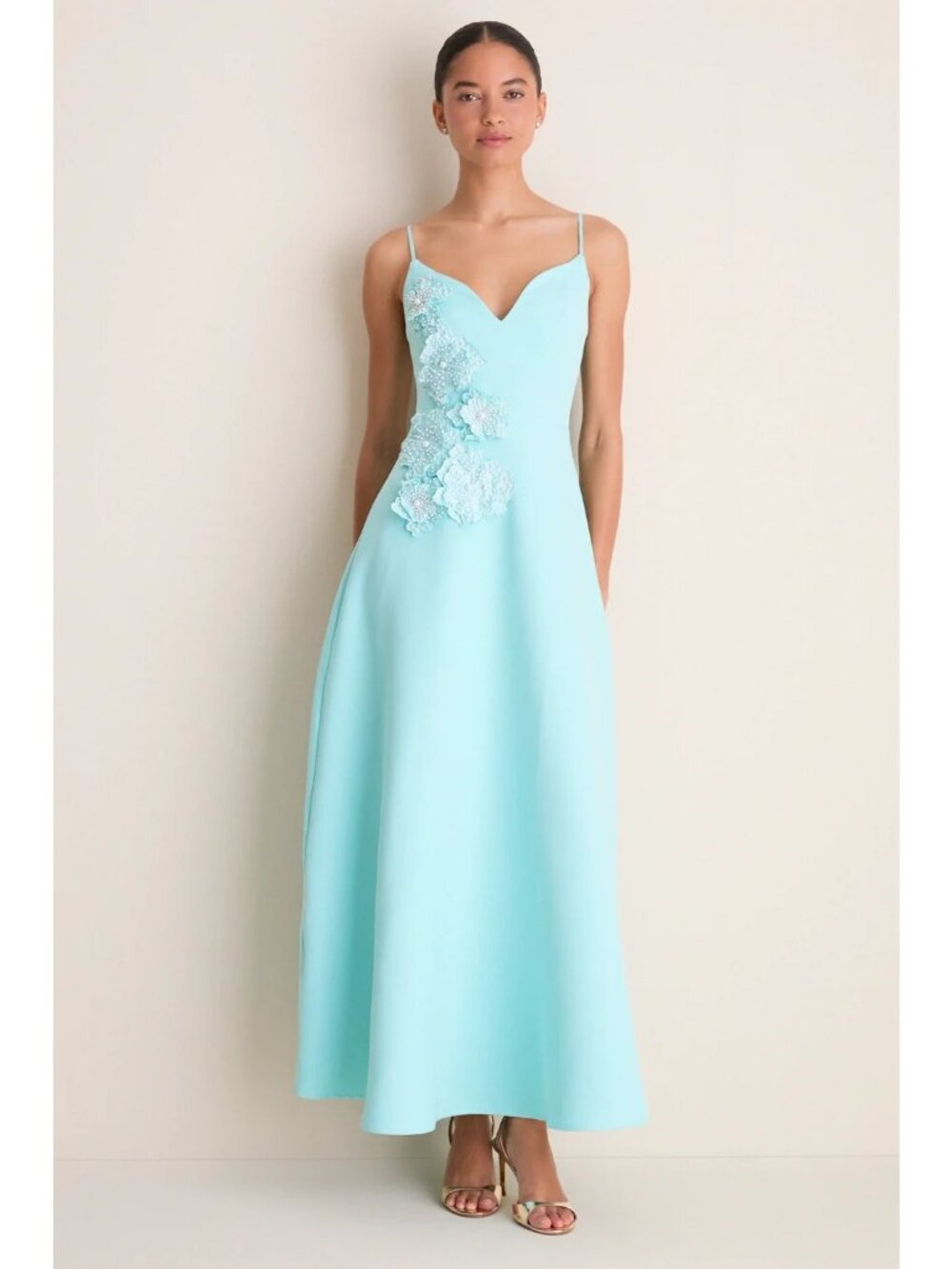ELLIATT Stella Gown Aqua Blue Size Medium NWT